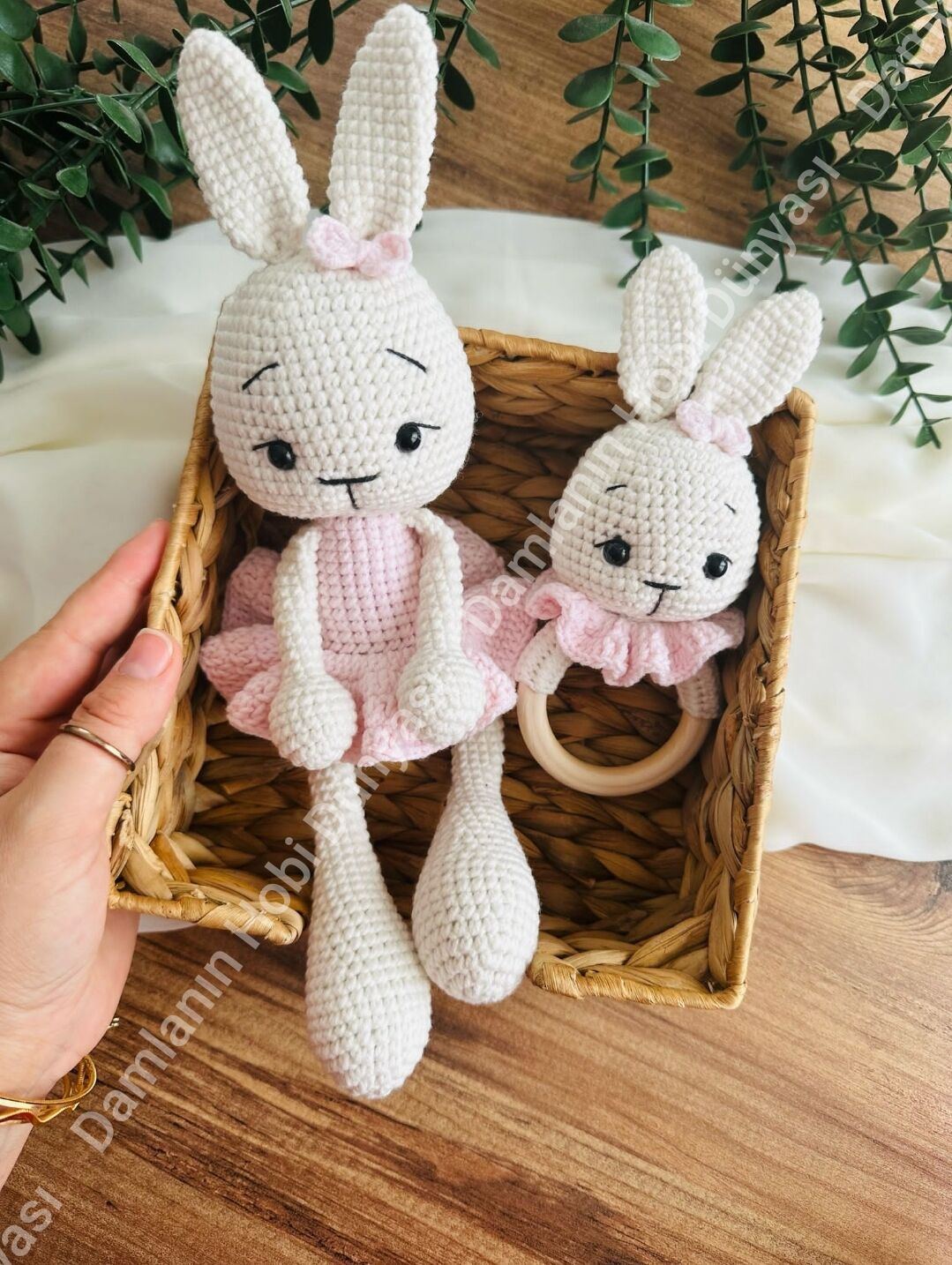 3'lu lena tavsan set