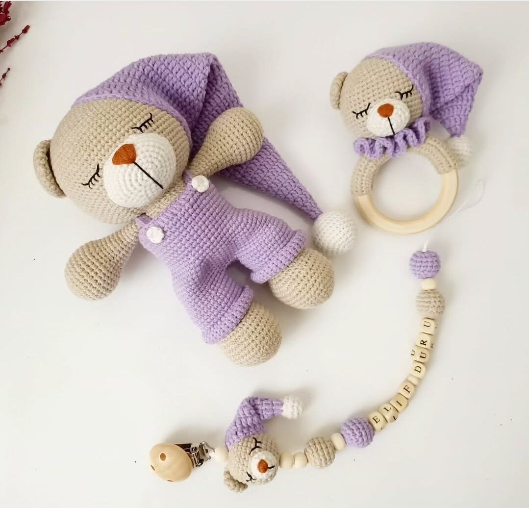 3'lu uykucu ayıcık set