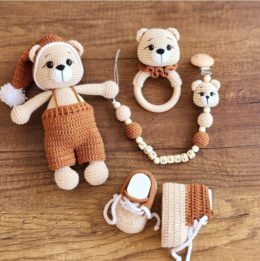 4'lü tulumlu ayıcık set